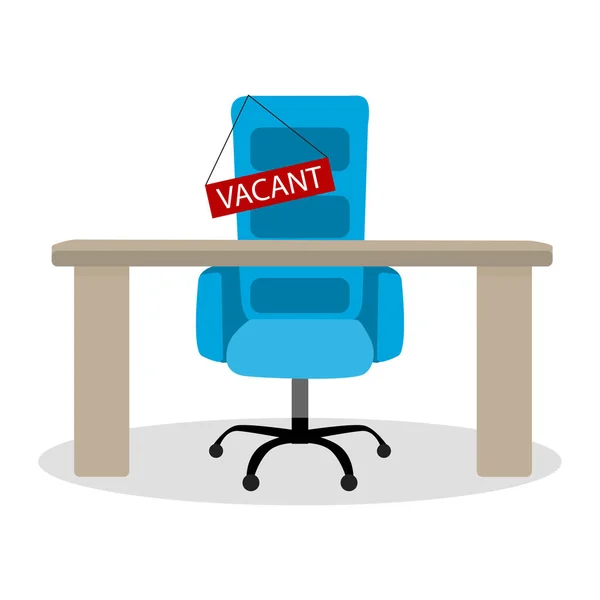 Vacant Chair Hiring Employment Recruitment Candidate Hunting Talents Recruit Staff — Stock Vector