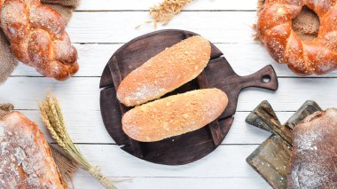 Unile tatlı rulo. Üst te. Metniniz için boş alan.