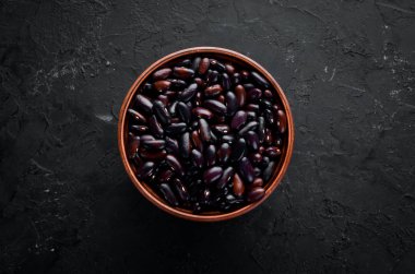 Siyah fasulye Üst görünüm. Ücretsiz kopyalama alanı.