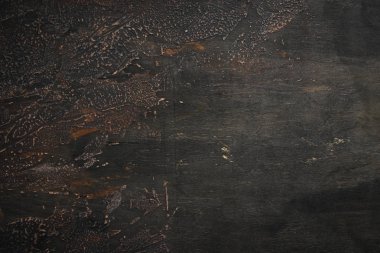 Eski ahşap ve taş kahverengi arka plan. Üst te. Ücretsiz kopyalama alanı.