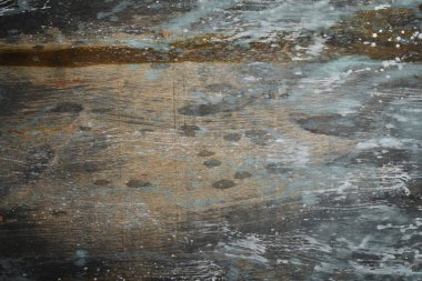 Eski ahşap mavi arka plan. Üst te. Ücretsiz kopyalama alanı.