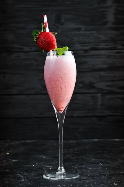 Strawberry Cocktail. Top view.