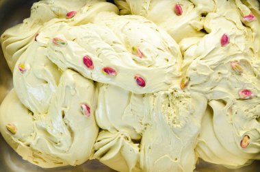 Şekerli dondurma. Üstte görüntü.