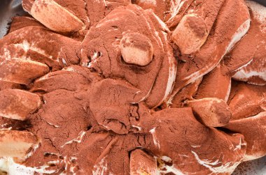 Şekerli dondurma. Üstte görüntü.