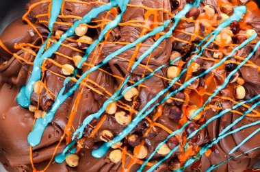 Şekerli dondurma. Üstte görüntü.