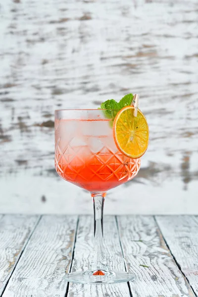 Red Cold Summer Cocktail Drink — Stock Photo, Image