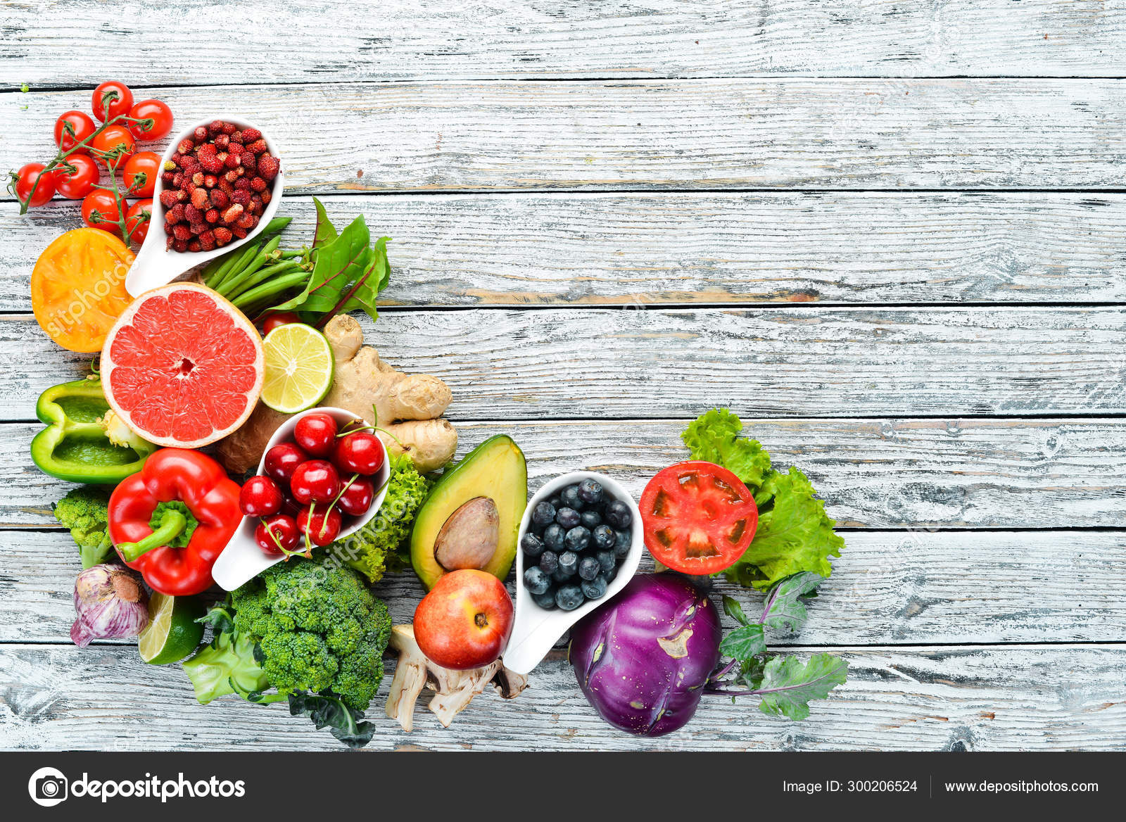 Fresh Fruits Vegetables White Wooden Background Top View Free Space Stock Photo Image By C Yarunivphoto Fresh Fruits Vegetables White Wooden Background Top View Free Space Stock Photo Image By C Yarunivphoto
