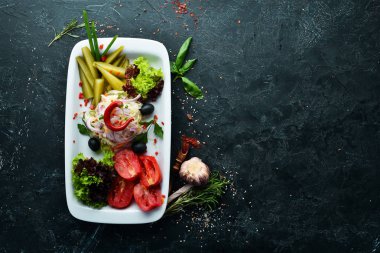 Bir tabaktabaktabaktabak tabaktabak tabak tabak tabak tabak tabak tabak tabak tabak tabak tabak tabak tabak tabak tabak tabak tabak tabak tabak tabak tabak tabak tabak tabak tabak tabak Ukrayna mutfağı. Restoran yemekleri. Üst te. Metniniz için boş alan.