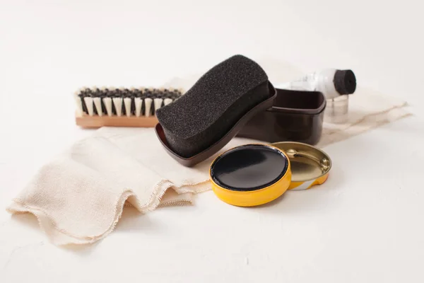 Shoe Care Cream Use Eco Friendly Materials Shoe Polish — Stock Photo, Image