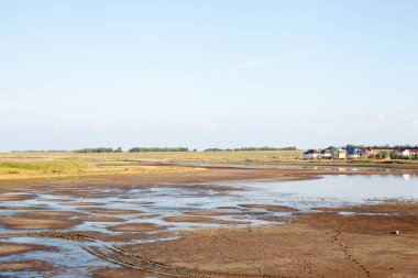 Doğal yerlere seyahat. Açık rekreasyon. Manzara yolda. Arka plan resmi.