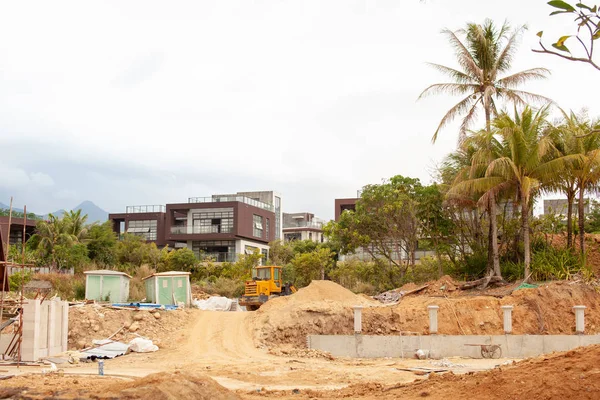 Vista Construção Edifícios Apartamentos Cidade Resort Praia — Fotografia de Stock