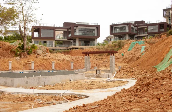 Vista Construção Edifícios Apartamentos Cidade Resort Praia — Fotografia de Stock