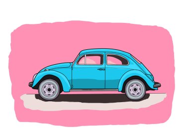Pembe arka plan üzerinde işaretleri mavi daktilo ile çizim