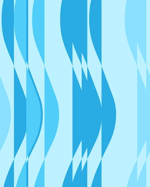 Векторный Морской Бесшовный Геометрический Узор Волновых Полос Арками Полукругами Вертикально — стоковый вектор
