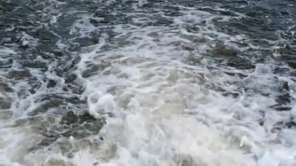 Snel Water Een Ondiepe Rivier Slow Motion Video — Stockvideo