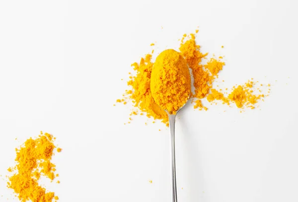 Bright Yellow Aromatic Spice Turmeric Health Beauty Pile Turmeric Spice — Stock Photo, Image