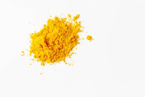 Bright Yellow Aromatic Spice Turmeric Health Beauty Turmeric White Background — Stock Photo, Image