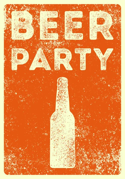 Party Typografisk Vintage Stil Grunge Affisch Design Med Brevpress Effekt — Stock vektor