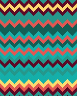 Renkli desen vektör arka plan sorunsuz zikzak çizgiler