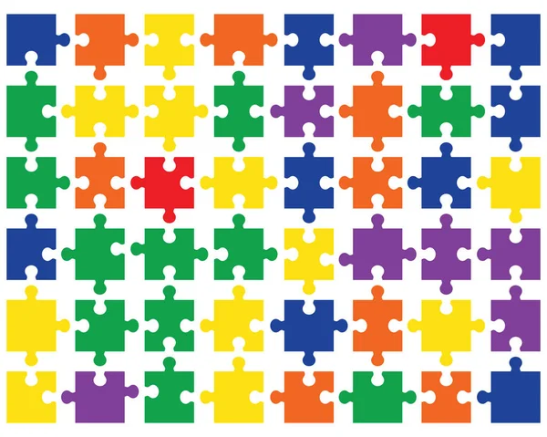 Pièces Séparées Puzzle Coloré Illustration Vectorielle — Image vectorielle
