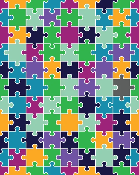 Pezzi Separati Puzzle Colorato Illustrazione Senza Soluzione Continuità — Vettoriale Stock