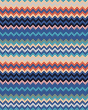 Renkli desen vektör arka plan sorunsuz zikzak çizgiler