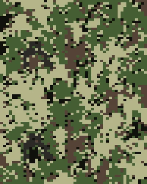 Digitale Modieuze Camouflage Patroon Militaire Print Naadloze Illustratie Behang — Stockvector