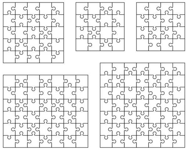 Abbildung Einzelner Teile Weißer Puzzles — Stockvektor