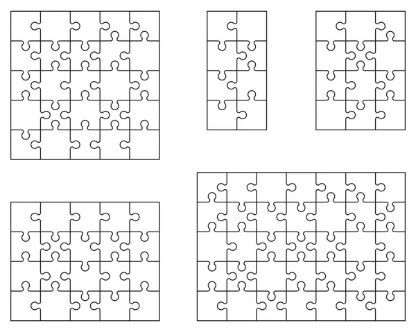 Beyaz bulmacaayrı parçaların çizimi