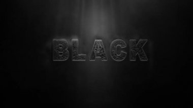 Siyah Cuma satış ortaya çıkan karanlık 4 k dışarı döngü kelimeler siyah Cuma satış karanlık bir duman dolu atmosfer bir döngü bir anda ortaya çıkan