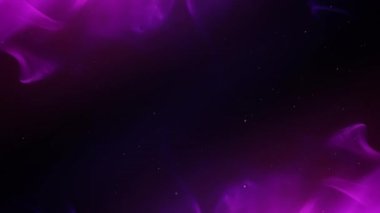 Mistik Duman ve Glitter Diagonal 4k Loop bir döngü pırıl pırıl pırıl bir diyagonal ekranın köşelerinde sürünen mor renkli duman özellikleri