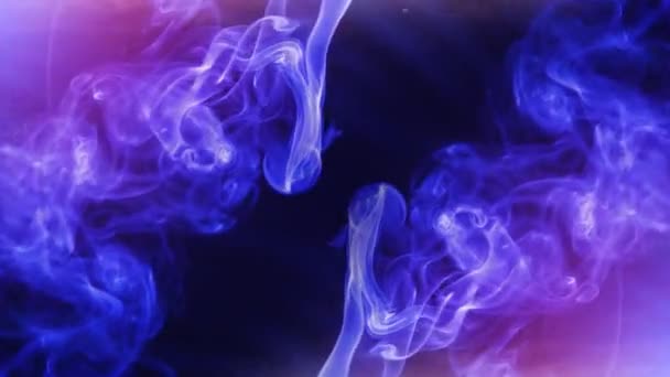 Mystical Blue Purple Smoke Diagonal Loop Features Blue Purple Hued — Stock Video