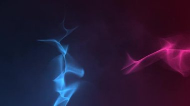 Doyurucu Parçacık Kolları 4k Döngüsü, çok renkli parçacık kollarının döngü halinde ekrana girdiği karanlık bir atmosfere sahiptir.