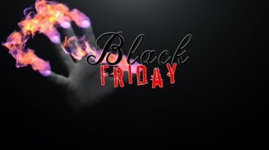 Black Friday Get it When You Can Can 't 4k Loop siyah arkaplan karşısında Kara Cuma metni içeriyor ve bir el daha fazla metinle kapıyor ve yapabiliyorken al diyor.