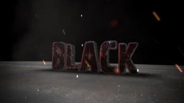 Kara Cuma İndirimli Kaya Kelimeleri 4k Döngü 'de gökyüzünden patlayıcı bir iniş yaparak Kara Cuma indirimi yapan kaya gibi kelimeler yer alıyor..