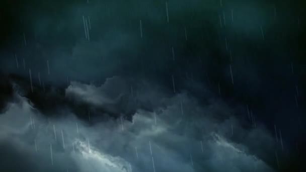 Storm Clouds Rolling Rain Lightning Biedt Uitzicht Top Van Wolken — Stockvideo