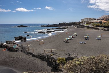 La Palma Adası Kanarya Adaları İspanya kumsalda Los Cancajos
