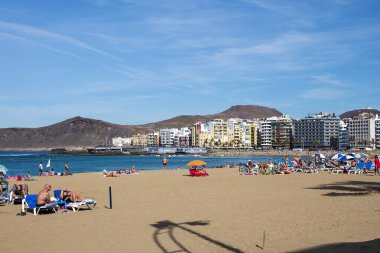 Las Canteras plajı. Las Palmas. Büyük Kanarya Adası. İspanya
