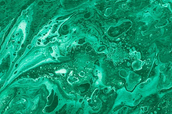 Marbling Texture Malachite Color Creative Background Abstract Oil Painted Handmade — Stock Photo, Image