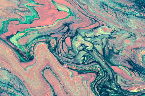 创意抽象大理石纹理背景 混合红色 绿色和蓝色颜料 手工表面 液体涂料 — 图库照片