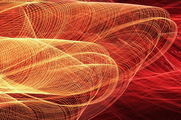 Orange and red light lines. Abstract photography by long exposure.