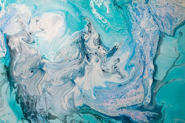 Творческий Эбру Фон Абстрактными Окрашенными Волнами Красивая Жидкая Мраморная Текстура — стоковое фото