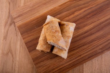 Dolma etli krep üstten görünüm