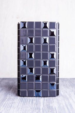 Bir kiremit siyah parlak ekler ile banyo için