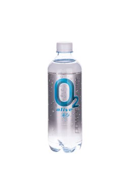 Moskova, Rusya - 06 / 08 / 2020: Oksijenle zenginleştirilmiş karbonsuz su 