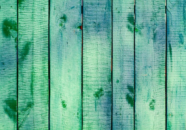 在阳光直射下的绿松石木板 平面视图 — 图库照片