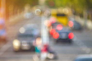 Arka plan bulanık fotoğraf. Yaz bulanık şehir zemin.