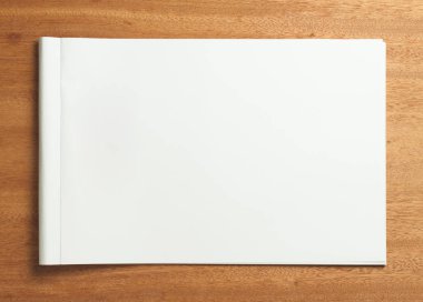 Sketchbook veya ahşap zemin üzerine çizmek için albüm boş sayfası.