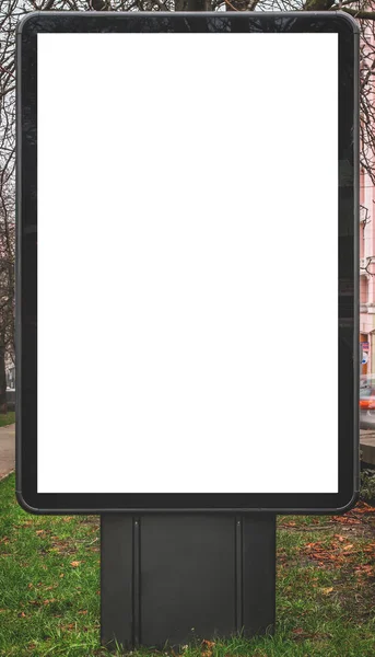 Üres Lightbox Óriásplakát Háttér Makett Kültéri Reklám — Stock Fotó