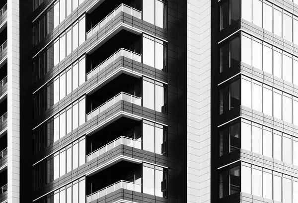 Façade Moderne Façade Immeuble Bureaux Moderne Dans Les Tons Gris — Photo